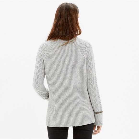 Madewell Turtleneck Cable Knit City Block Sweater Women’s size‎ XS Oversized - Picture 2 of 7